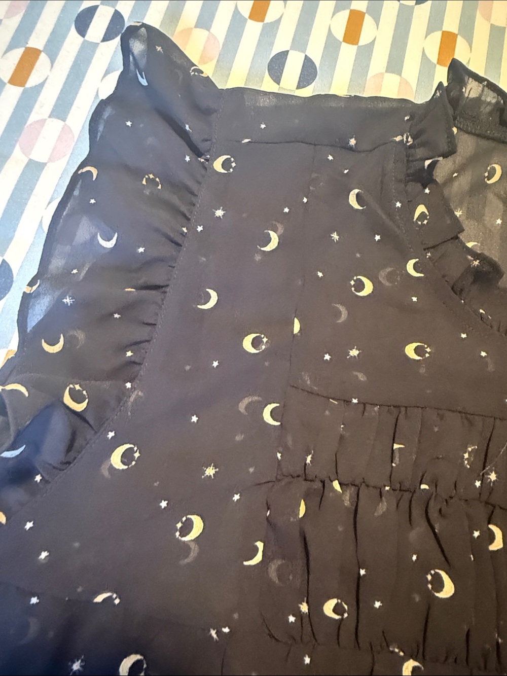 Torrid Sheer Moon & Stars Ruffle Blouse - Picture 4 of 8